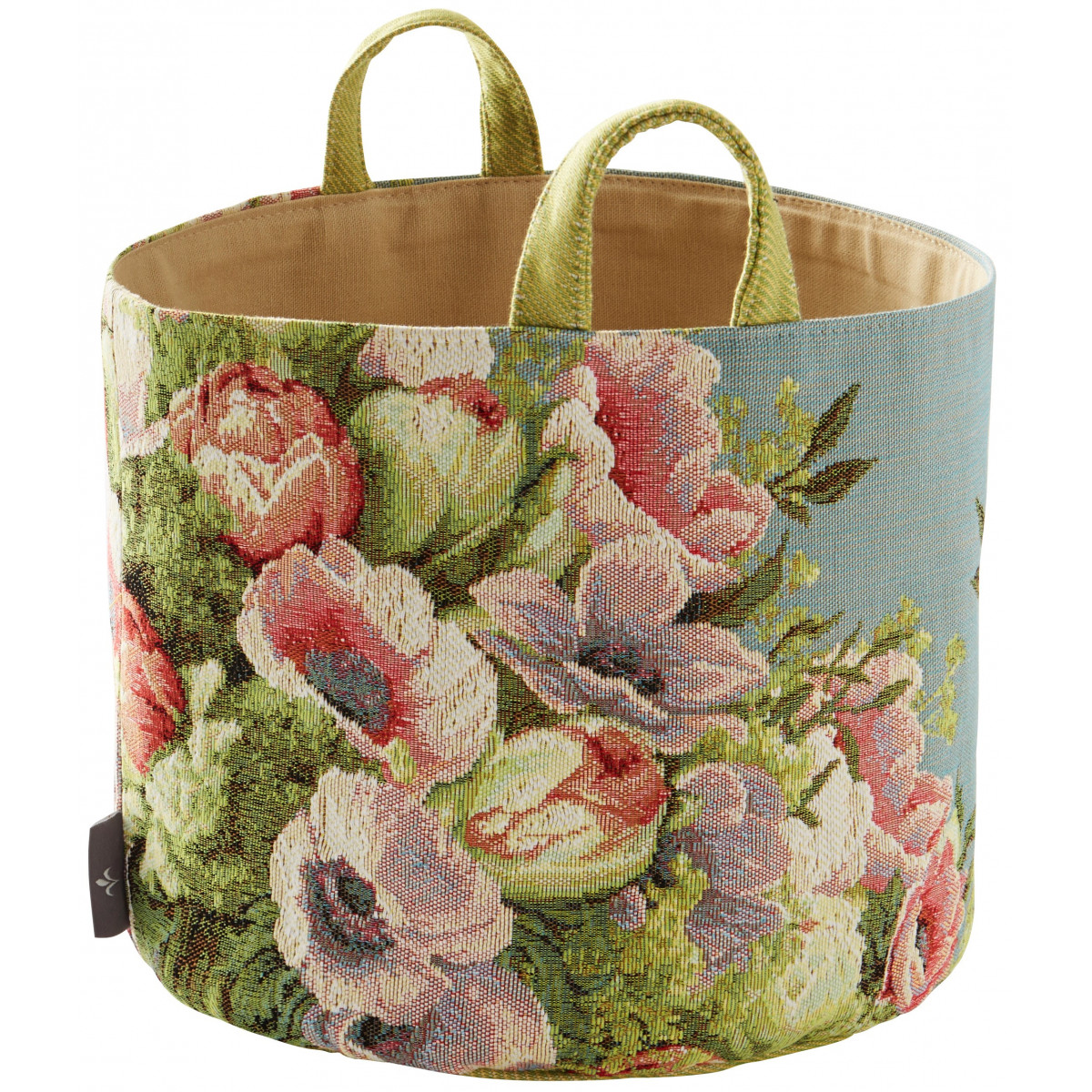 Panier bouquet tissé bleu 25x28 Panier bouquet tissé bleu 25x28