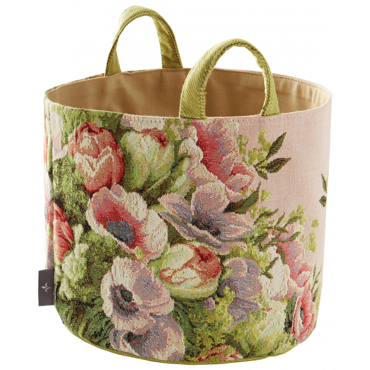 Panier bouquet tissé rose 25x28 Panier bouquet tissé rose 25x28