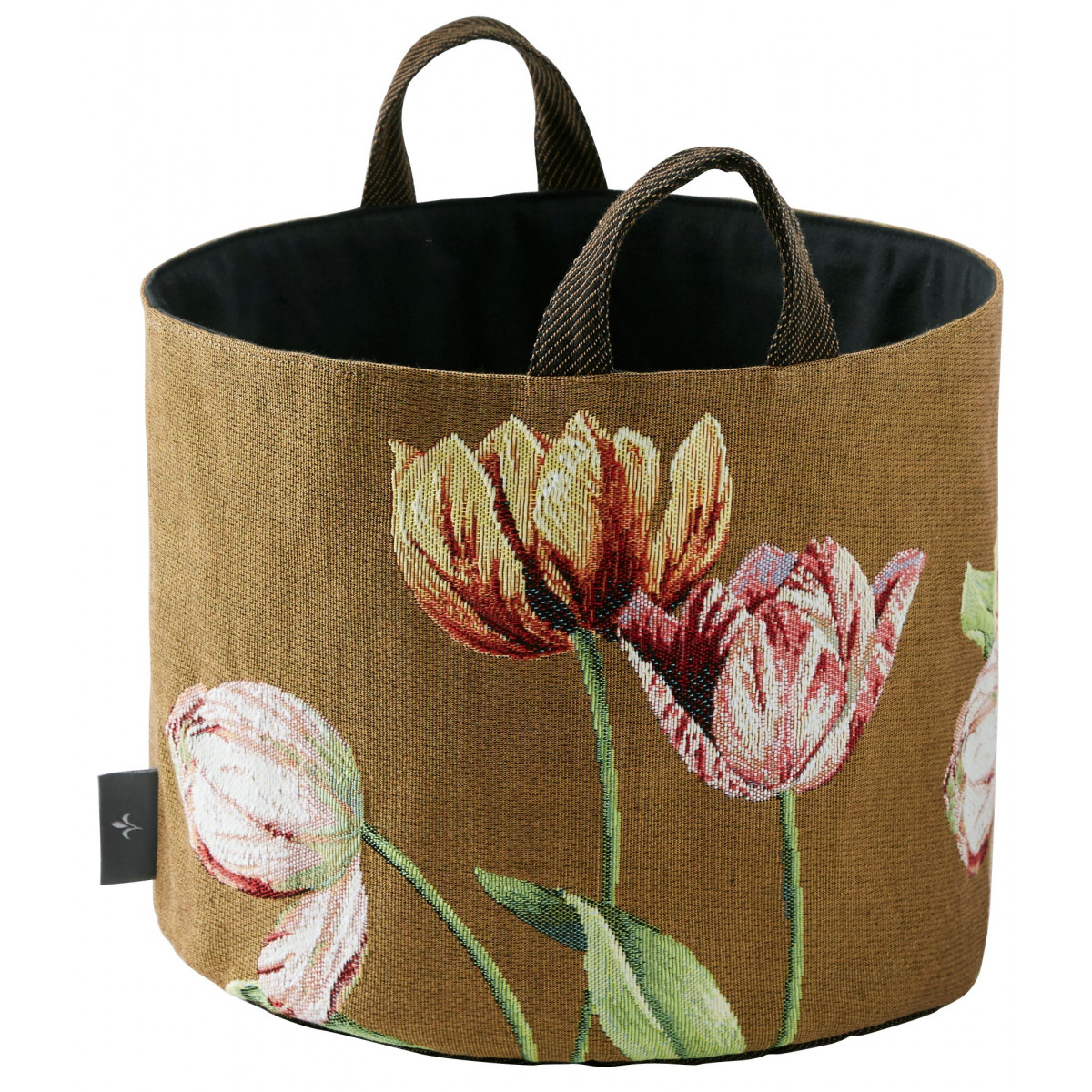 Panier tulipes tissé marron 25x28 Panier tulipes tissé marron 25x28