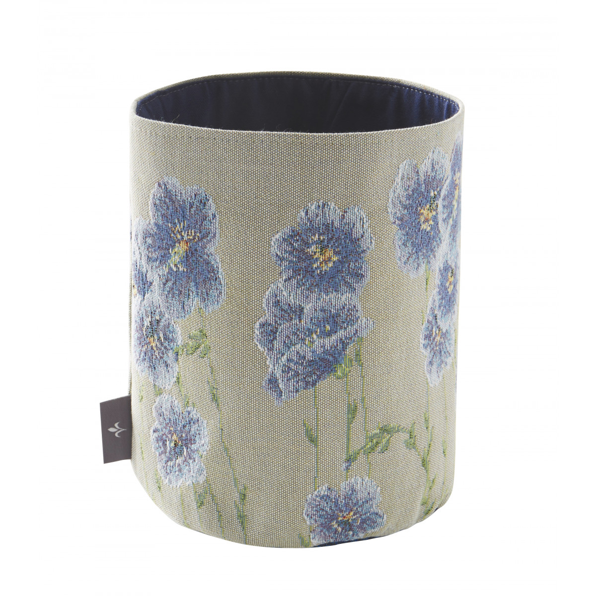 Panier fleurs de lin tissé gris 25x17 Panier fleurs de lin tissé gris 25x17