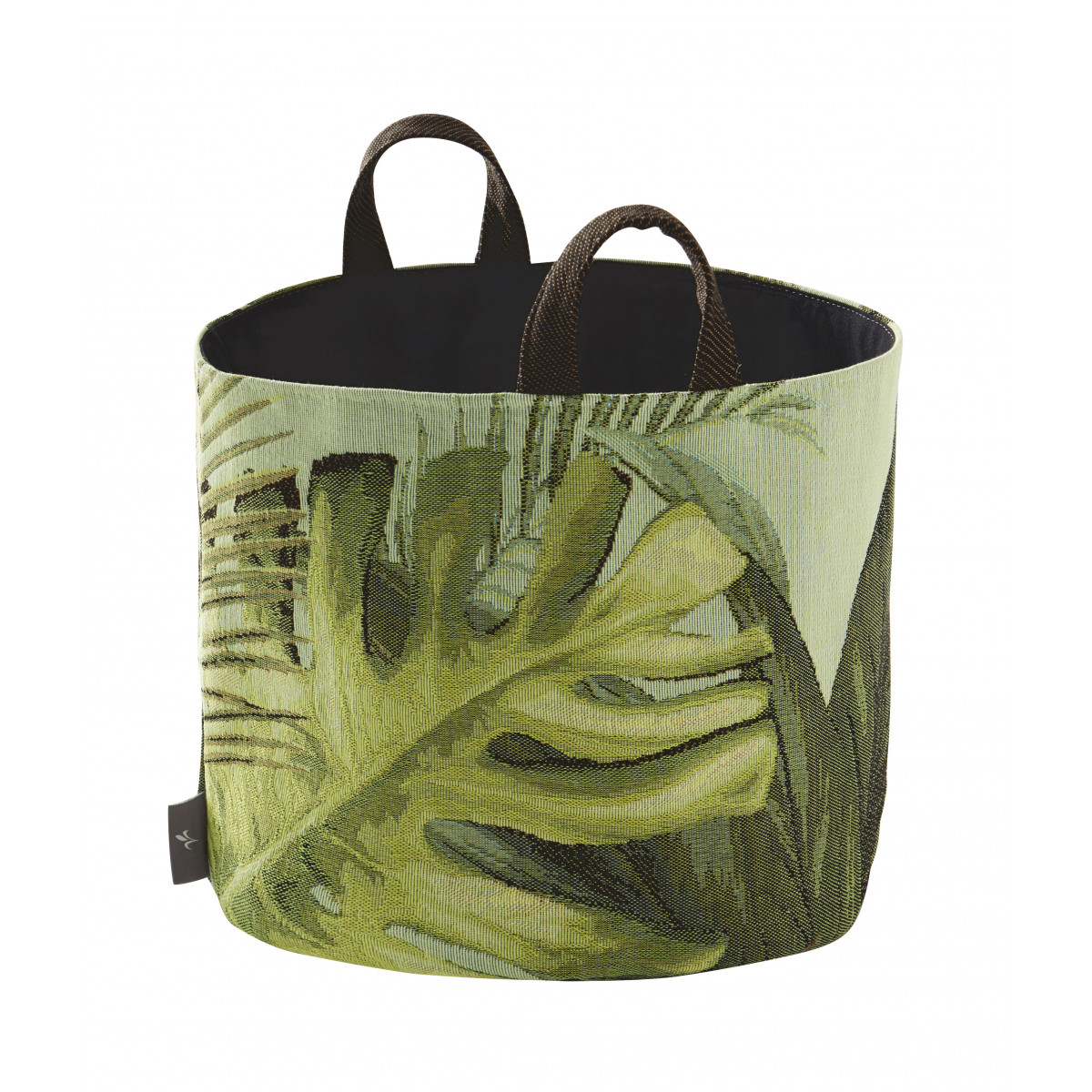 Panier exotique tissé vert 25x28 Panier exotique tissé vert 25x28