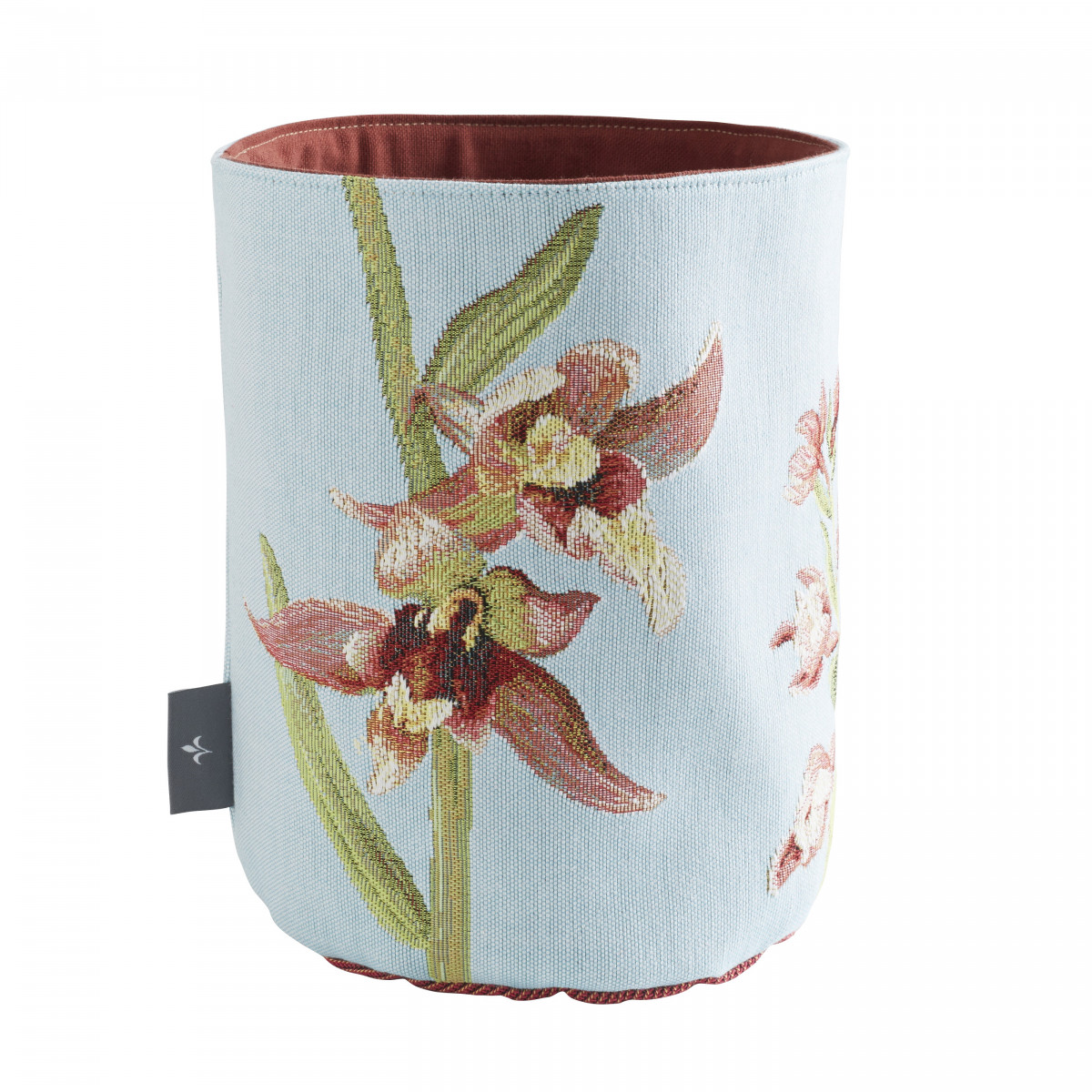 Petit panier orchidees tissé bleu 25x17 Petit panier orchidees tissé bleu 25x17