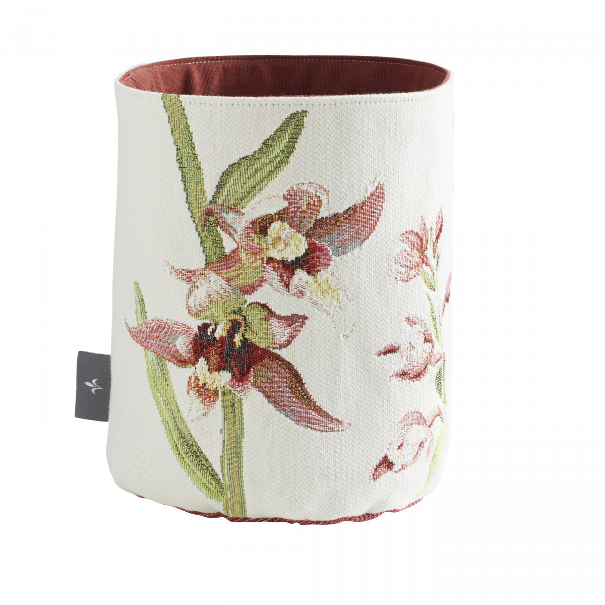 Petit panier orchidees tissé blanc 25x17 Petit panier orchidees tissé blanc 25x17