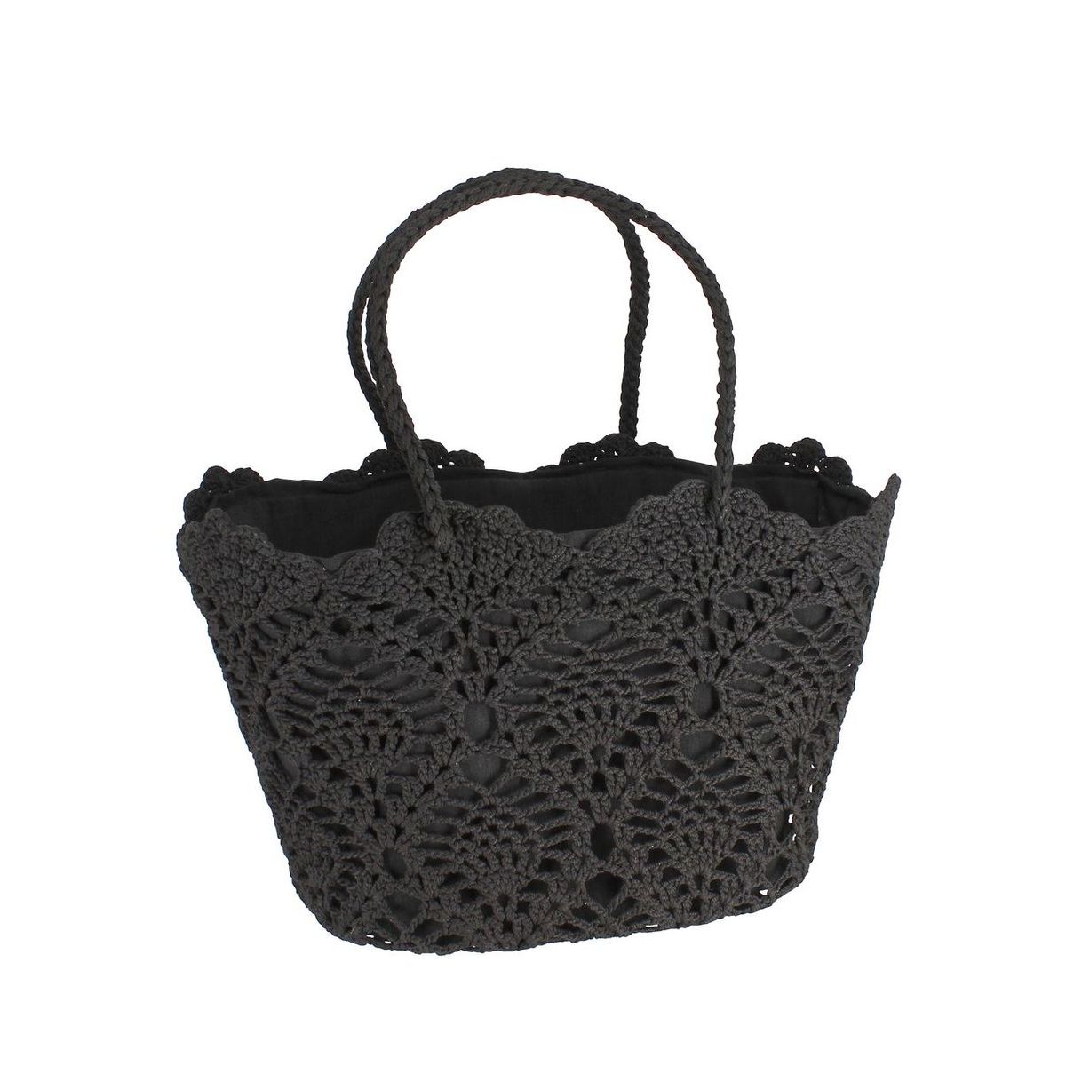 Panier en crochet souple noir Panier en crochet souple noir