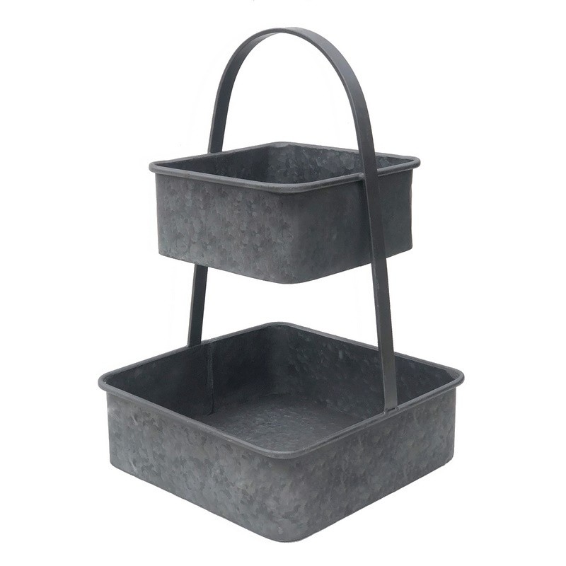Panier bac à étage zinc 51x32 (photo) Panier bac à étage zinc 51x32