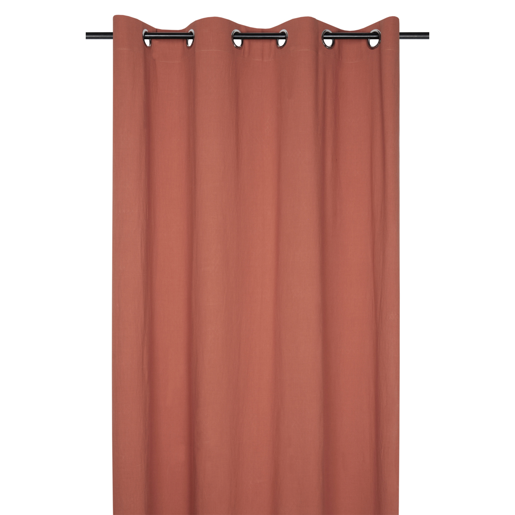 Rideau windsor à oeillets coton terracotta 260 x 140 Rideau windsor à oeillets coton terracotta 260 x 140