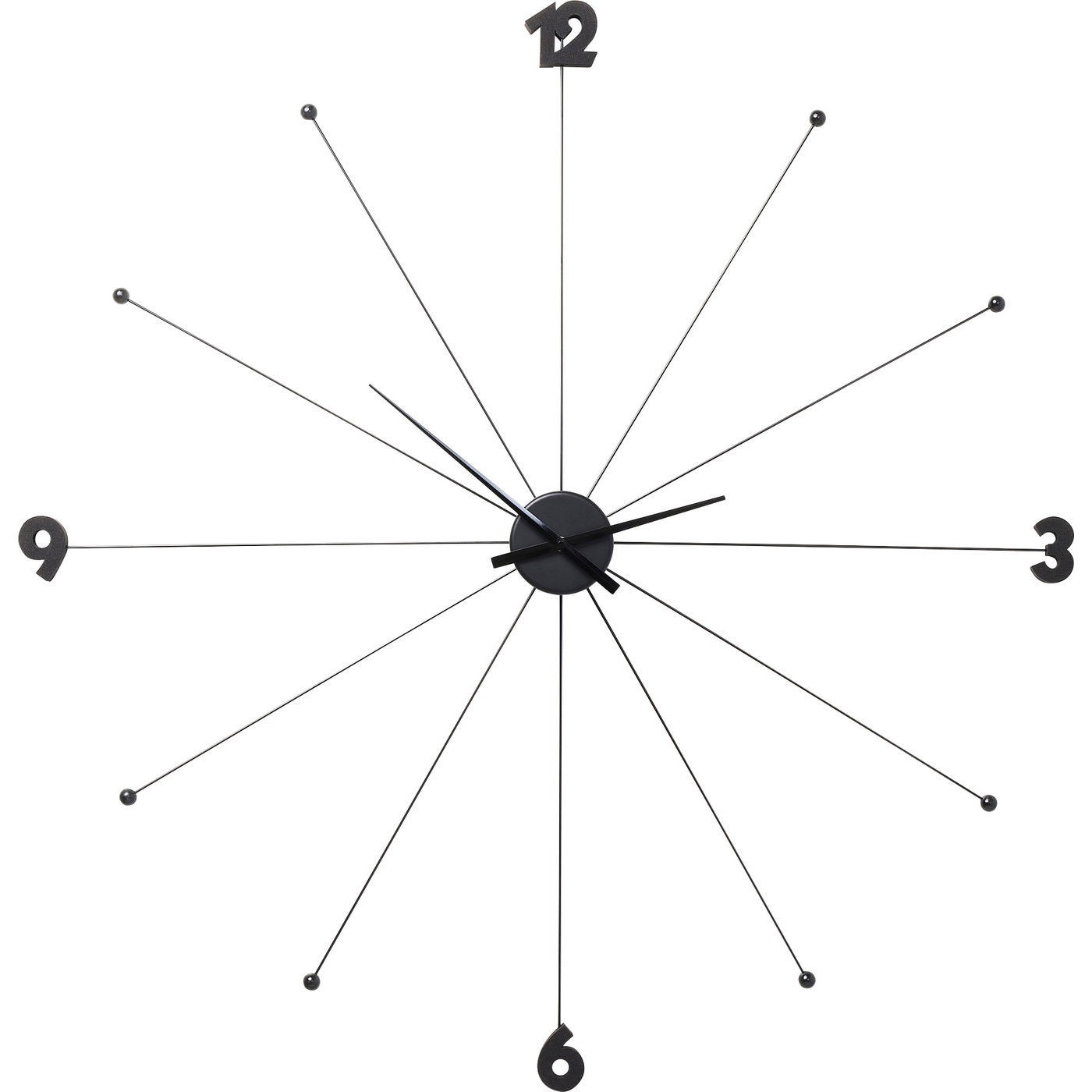 Horloge en acier noir Horloge en acier noir