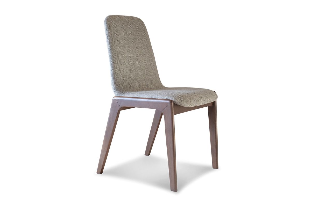 chaise de table en tissu gris