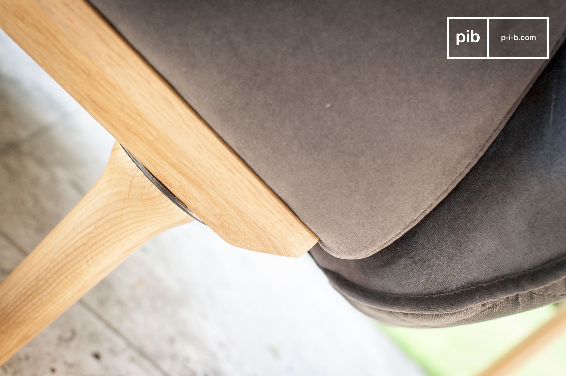 Olson - Canapé velours Gris - Vue supplémentaire 2