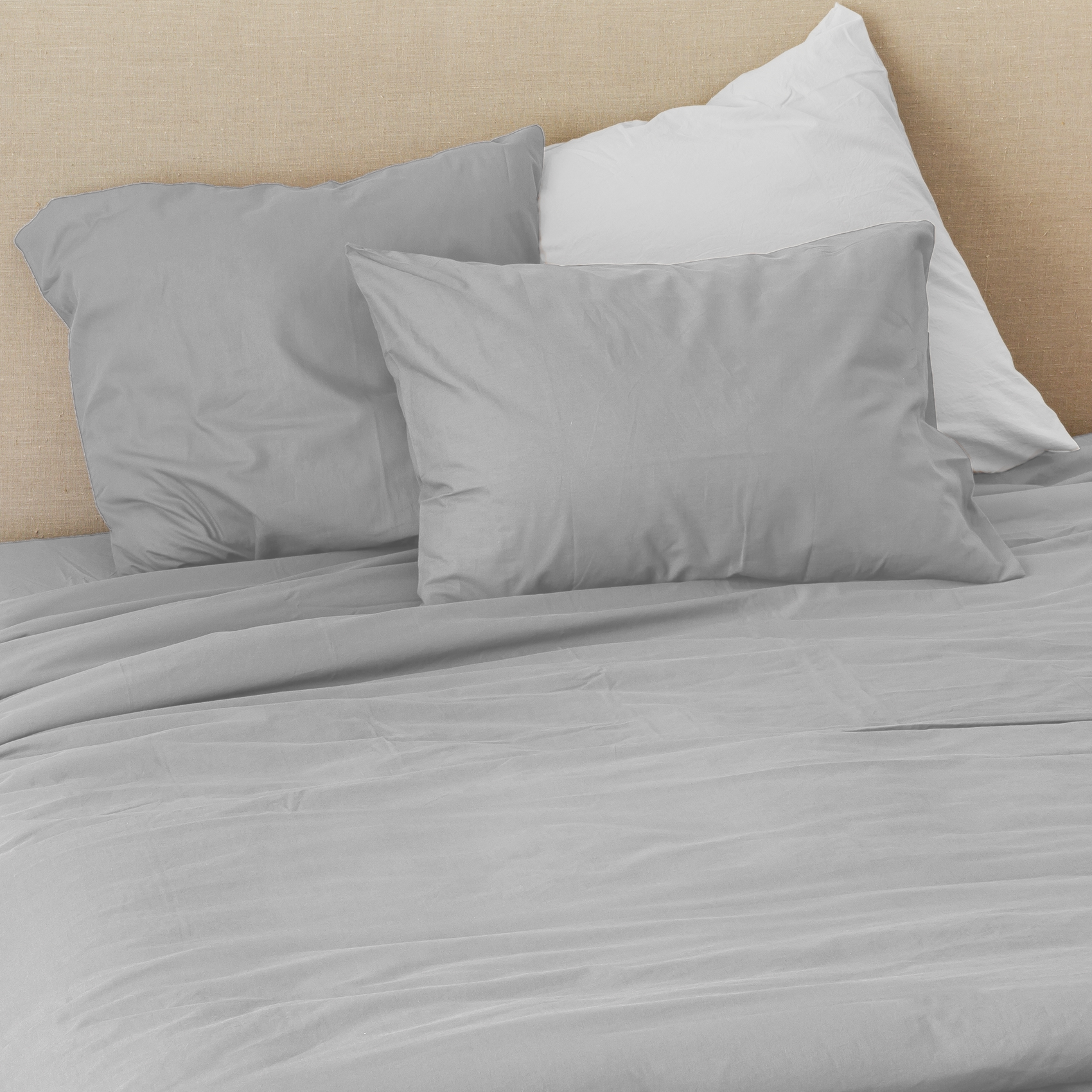 Taie d'oreiller en coton lavé coton flanelle 65x65 Taie d'oreiller en coton lavé coton flanelle 65x65