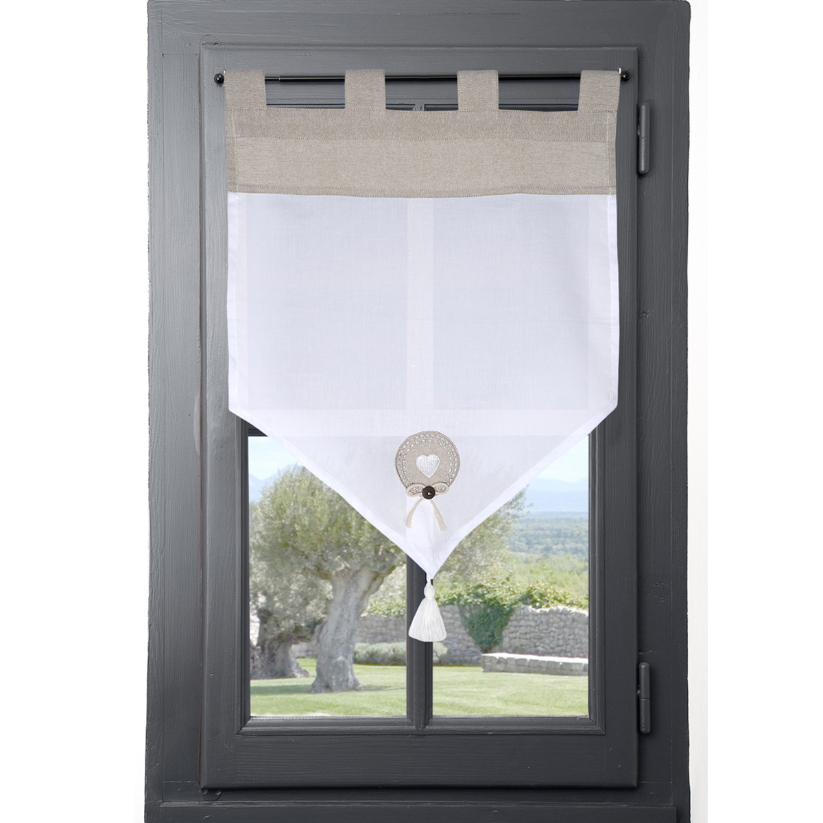 Brise bise campagne chic coton lin 60x45 Brise bise campagne chic coton lin 60x45