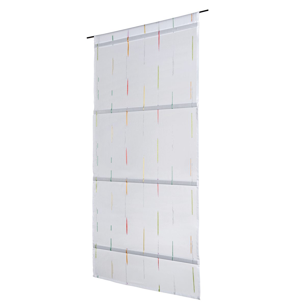 Store relevable aimanté à bâtonnets jacquard polyester gris 160x60 (photo) Store relevable aimanté à bâtonnets jacquard polyester gris 160x60