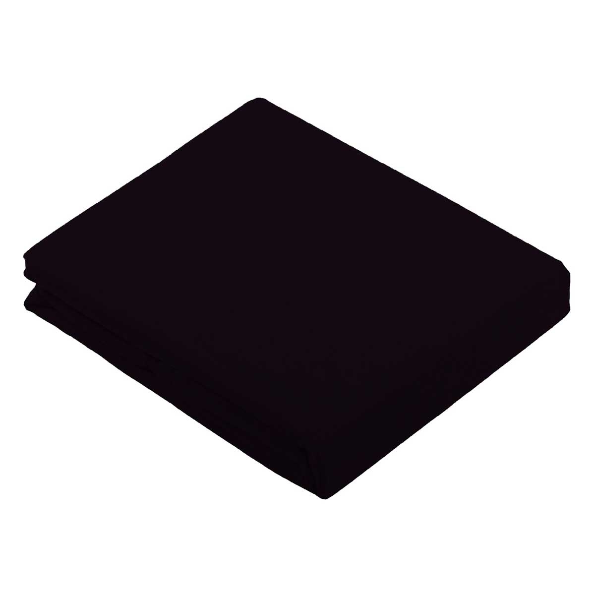 Drap plat uni en 100 % coton coton noir 310x240