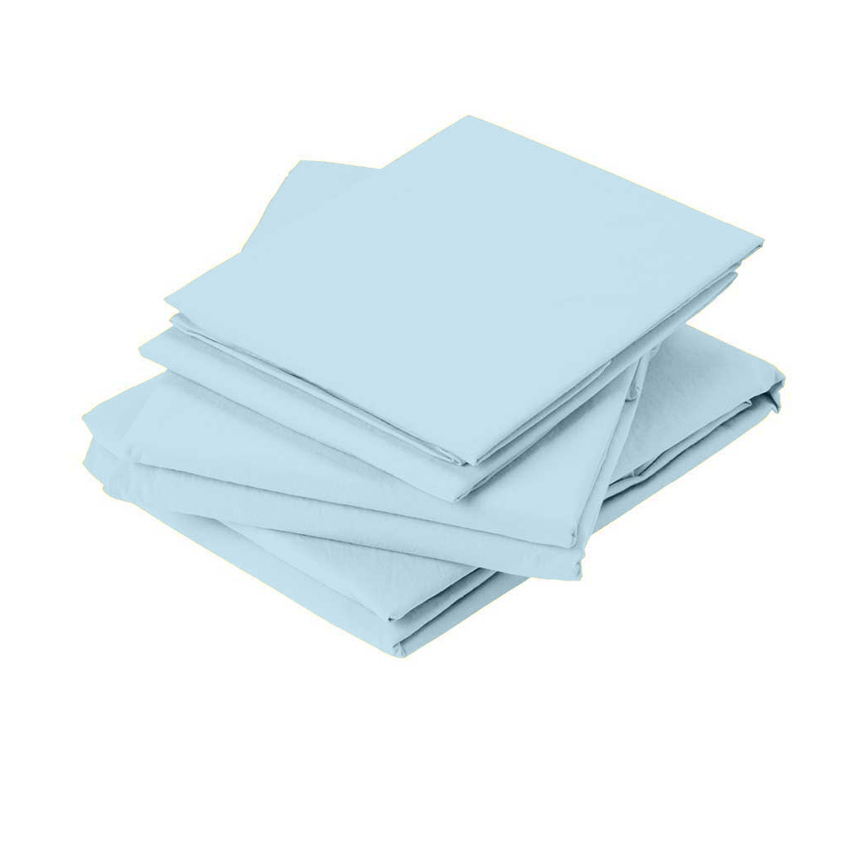 Drap plat en coton lavé coton aqua 290 x 180 Drap plat en coton lavé coton aqua 290 x 180