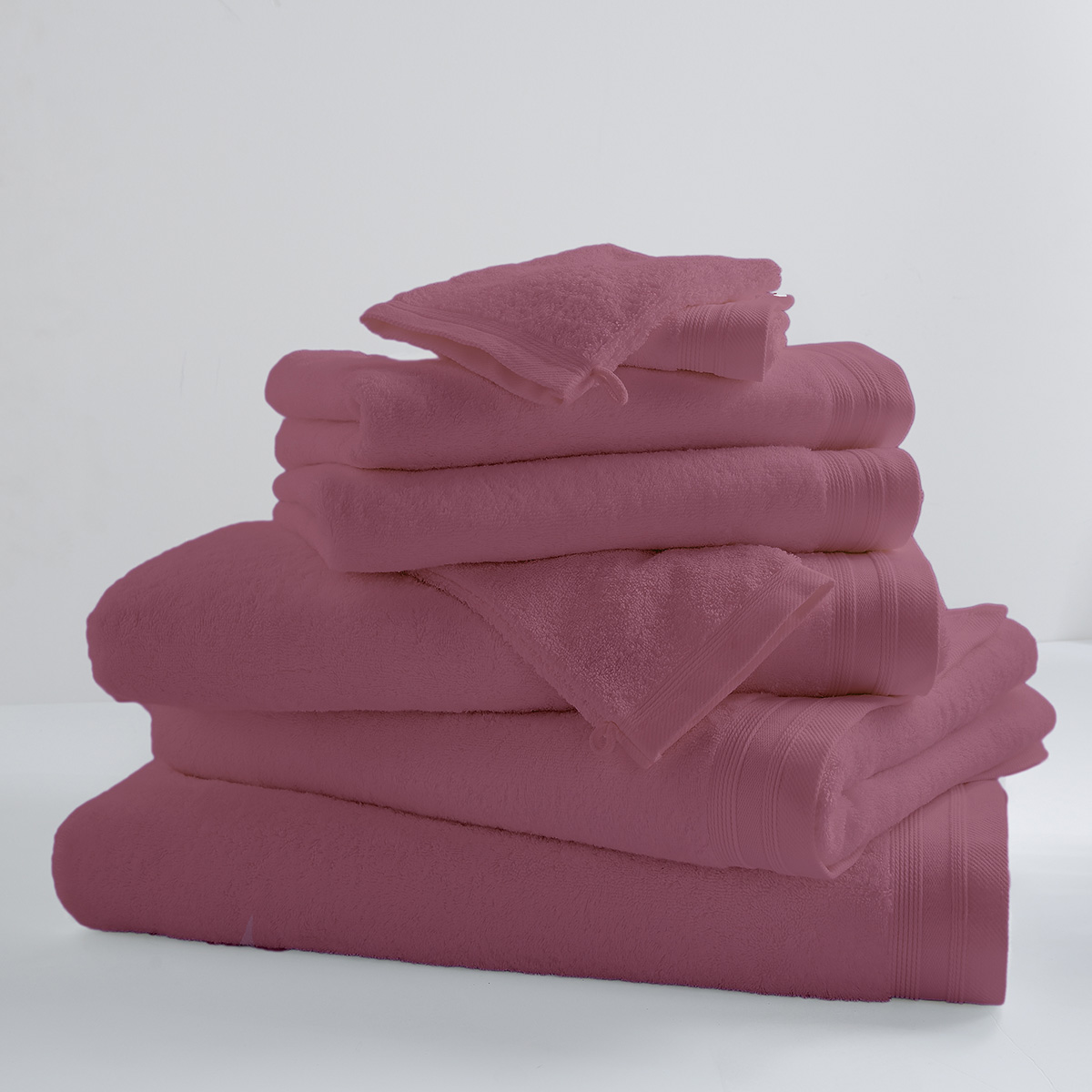 Drap de bain uni et coloré coton rose 150x100