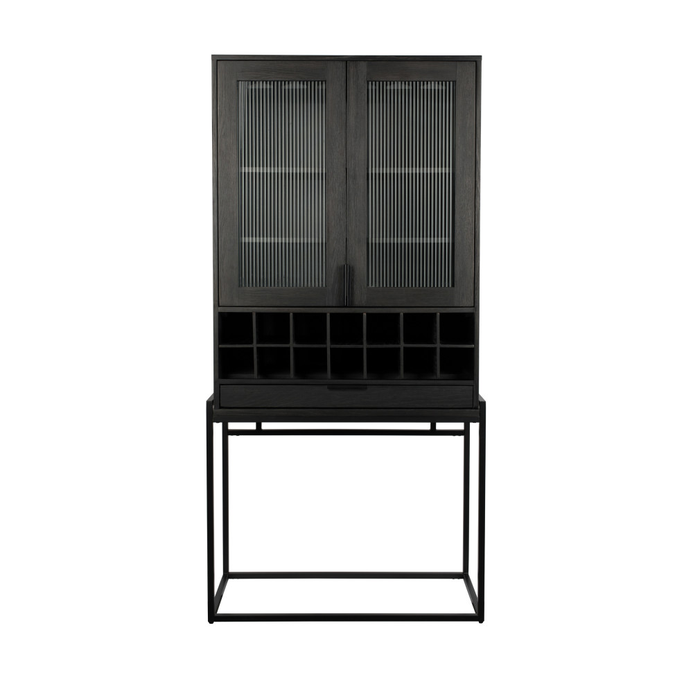 Armoire bar à vin noir Armoire bar à vin noir