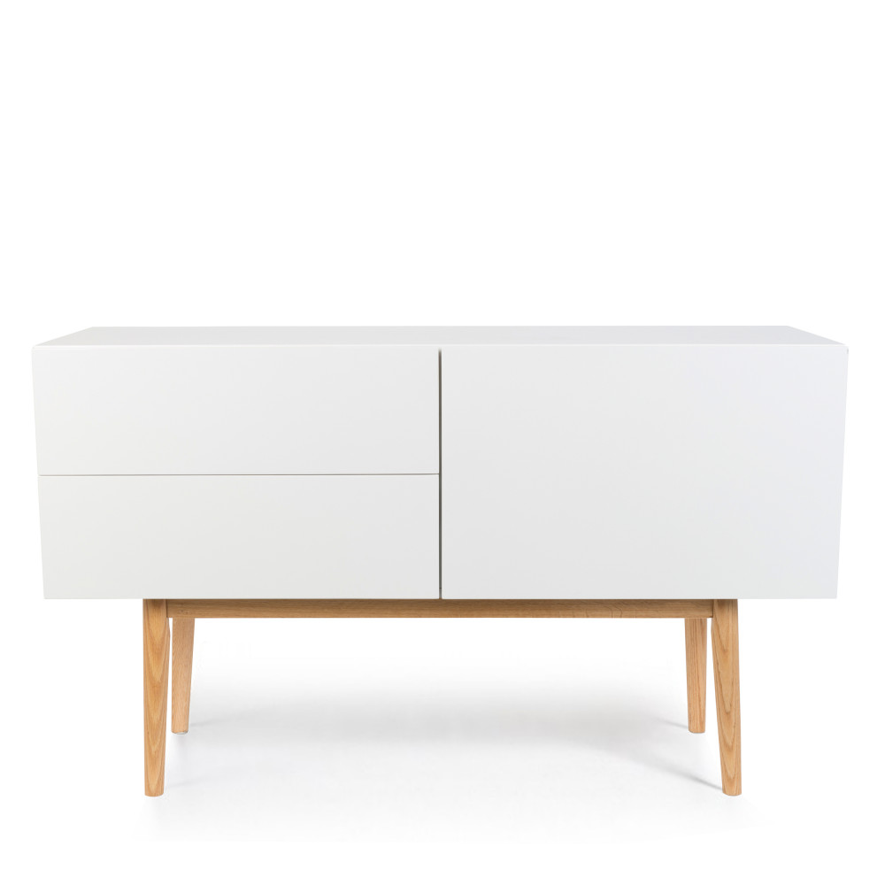Buffet design 1 porte 2 tiroirs scandinave blanc Buffet design 1 porte 2 tiroirs scandinave blanc