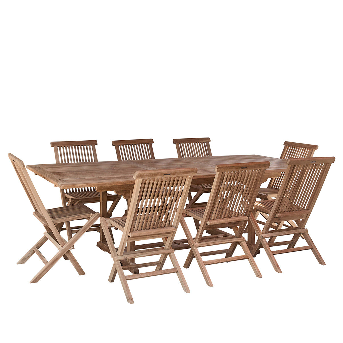Salon de jardin en teck extensible 8/10 places