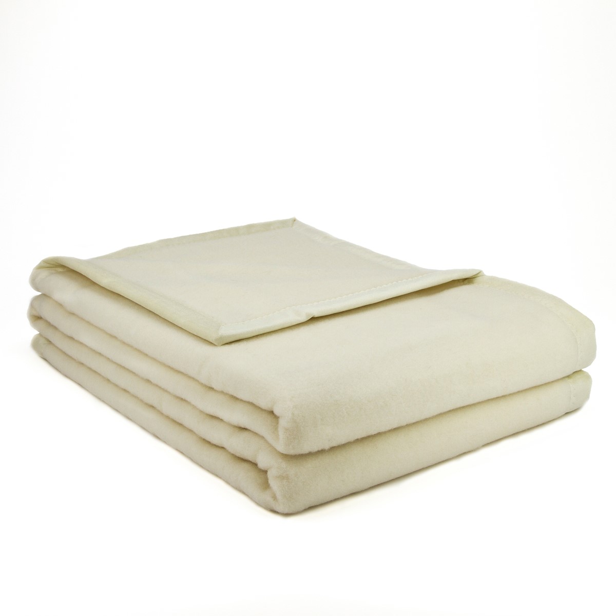Couverture Douce Tempérée en Laine Tempéré Blanc cassé 220x240 cm Couverture Douce Tempérée en Laine Tempéré Blanc cassé 220x240 cm