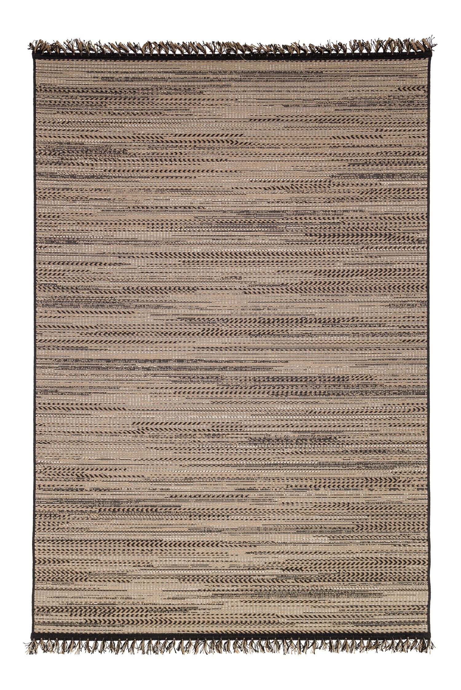 Tapis ethnique sanza à franges beige 160x230 Tapis ethnique sanza à franges beige 160x230