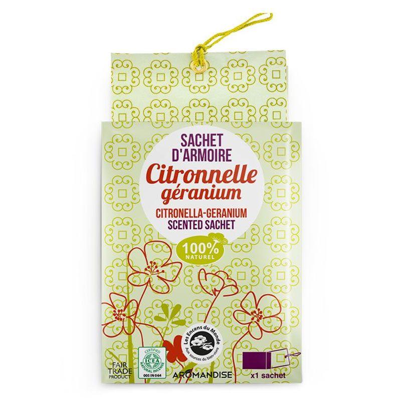 Sachet parfumé d'armoire citronnelle géranium Sachet parfumé d'armoire citronnelle géranium
