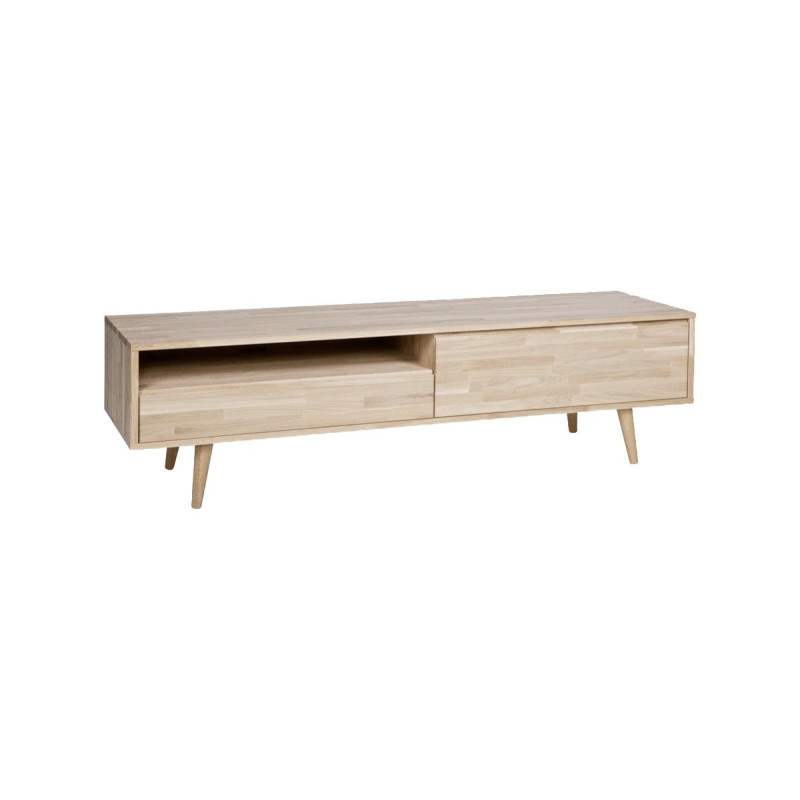 Meuble TV scandinave chêne massif