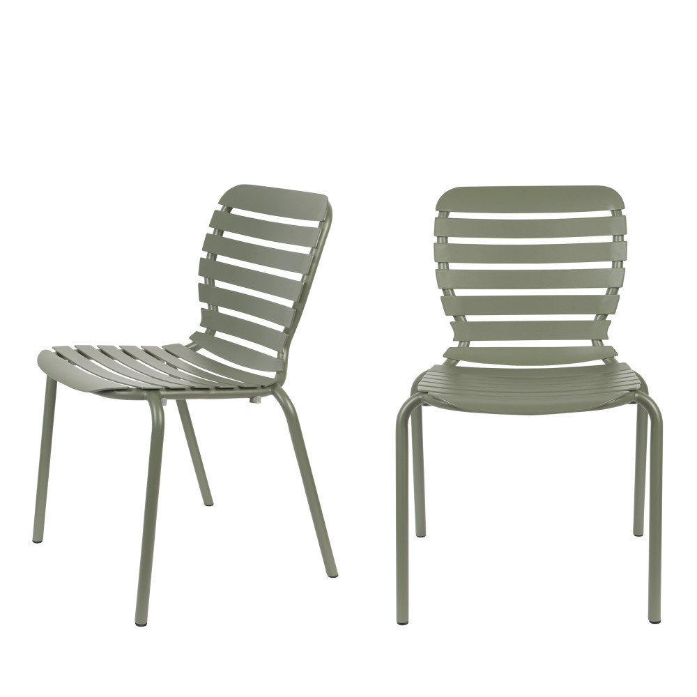 2 chaises de jardin en métal vert de gris 2 chaises de jardin en métal vert de gris
