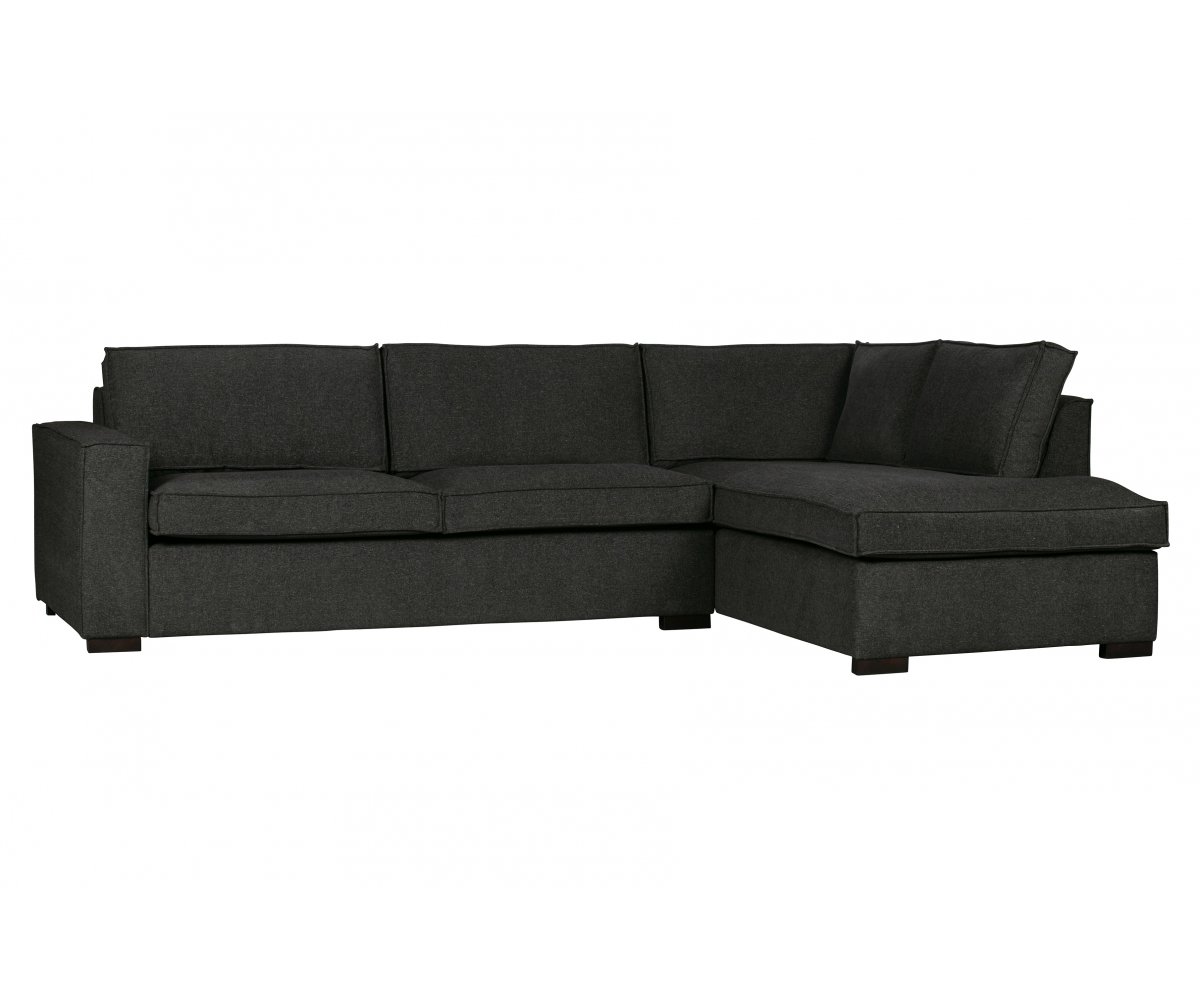 Canapé d'angle droit moderne en tissu