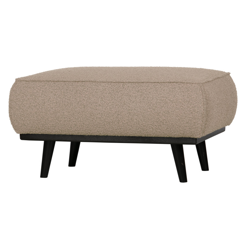 Repose-pieds contemporain en tissu beige Repose-pieds contemporain en tissu beige