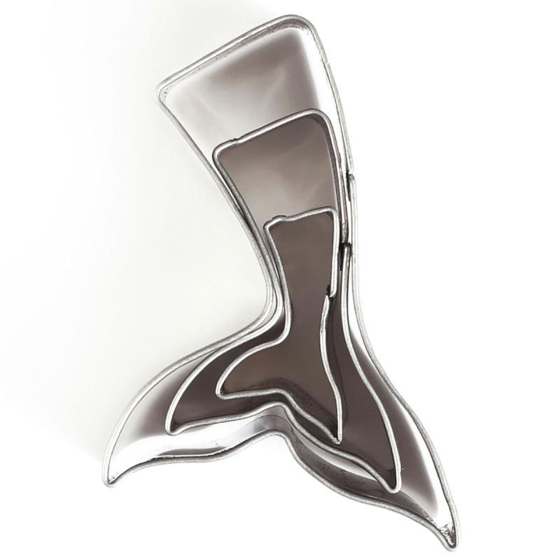 3 mini emporte-pièces sirènes en inox (photo) 3 mini emporte-pièces sirènes en inox