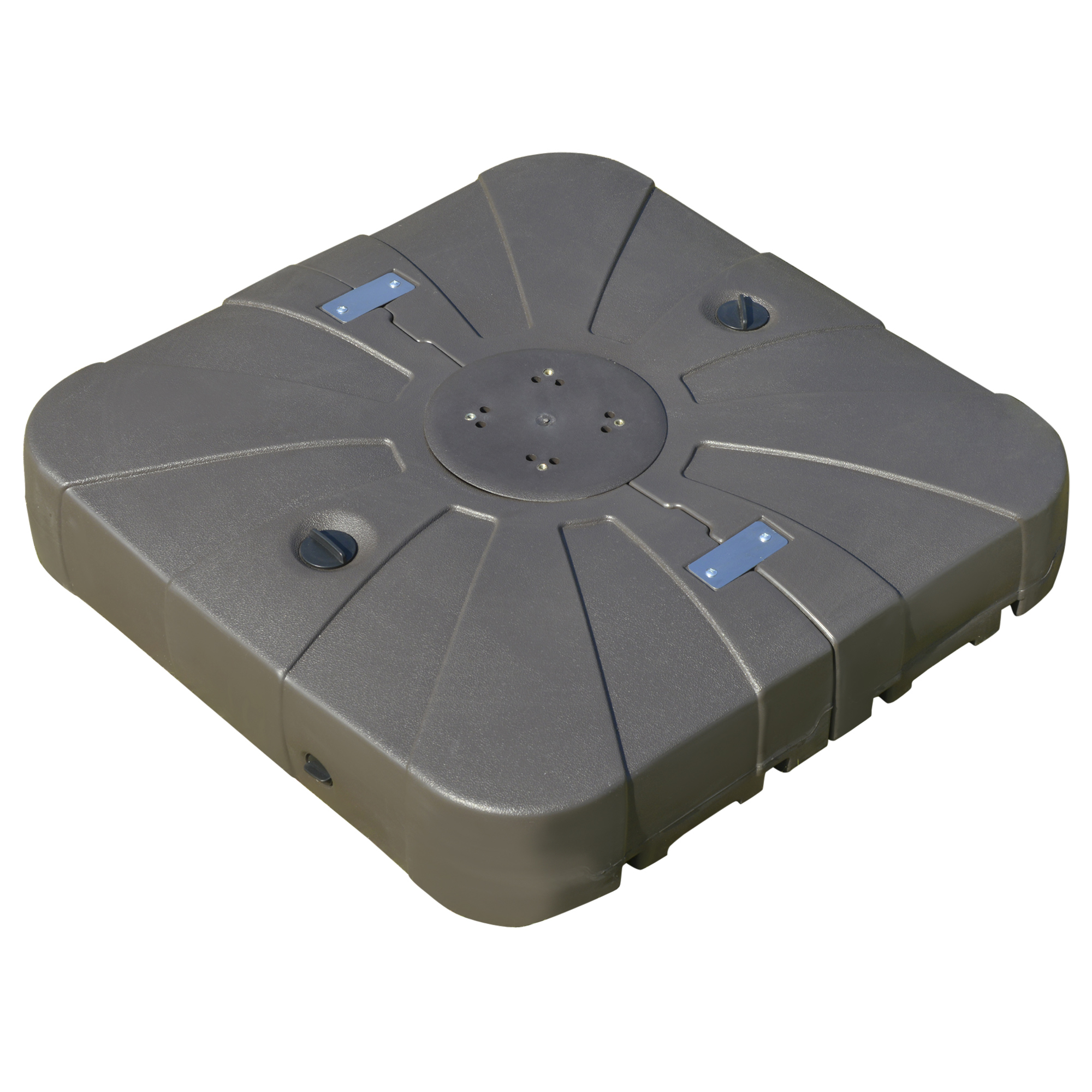 Pied de parasol déporté base de lestage HDPE gris (photo) Pied de parasol déporté base de lestage HDPE gris