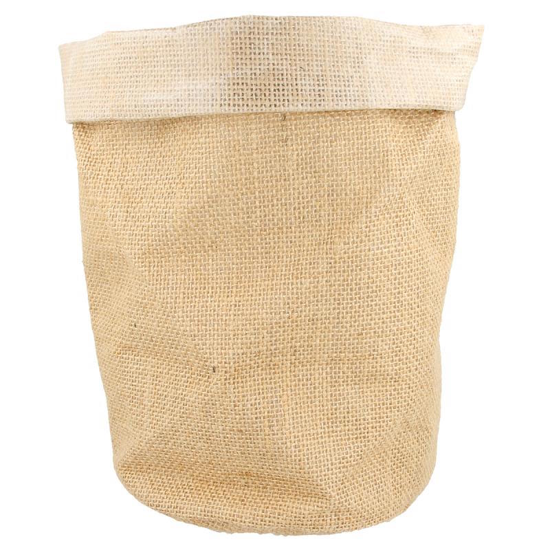 Pot en toile de jute à décorer 18x25cm Pot en toile de jute à décorer 18x25cm