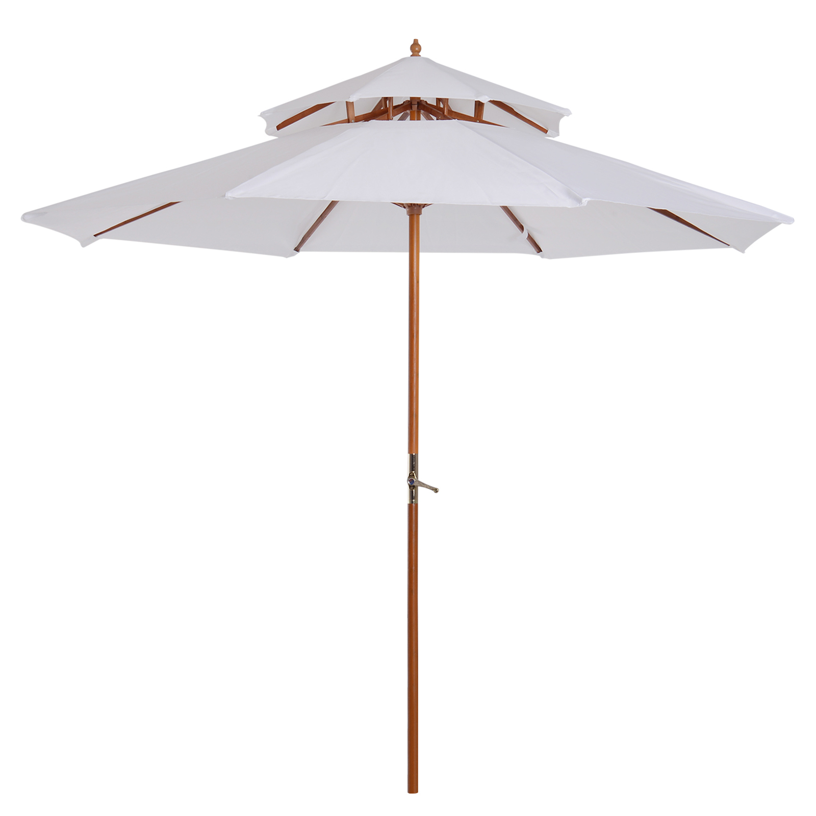 Parasol en bois peuplier droit 2 toits