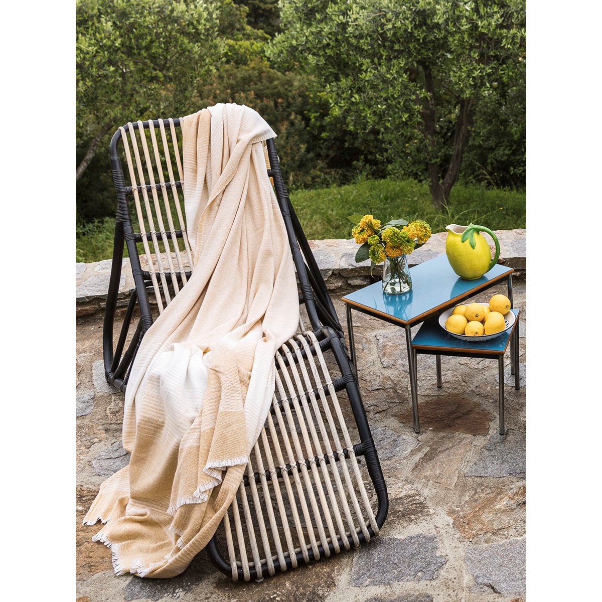 Plaid Fin Doux en Laine Jaune moutarde 150x200 cm Plaid Fin Doux en Laine Jaune moutarde 150x200 cm