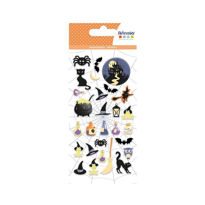 28 stickers puffies Halloween sorcière (photo) 28 stickers puffies Halloween sorcière