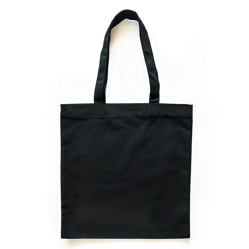 Sac shopping en coton noir 37,5x42cm Sac shopping en coton noir 37,5x42cm