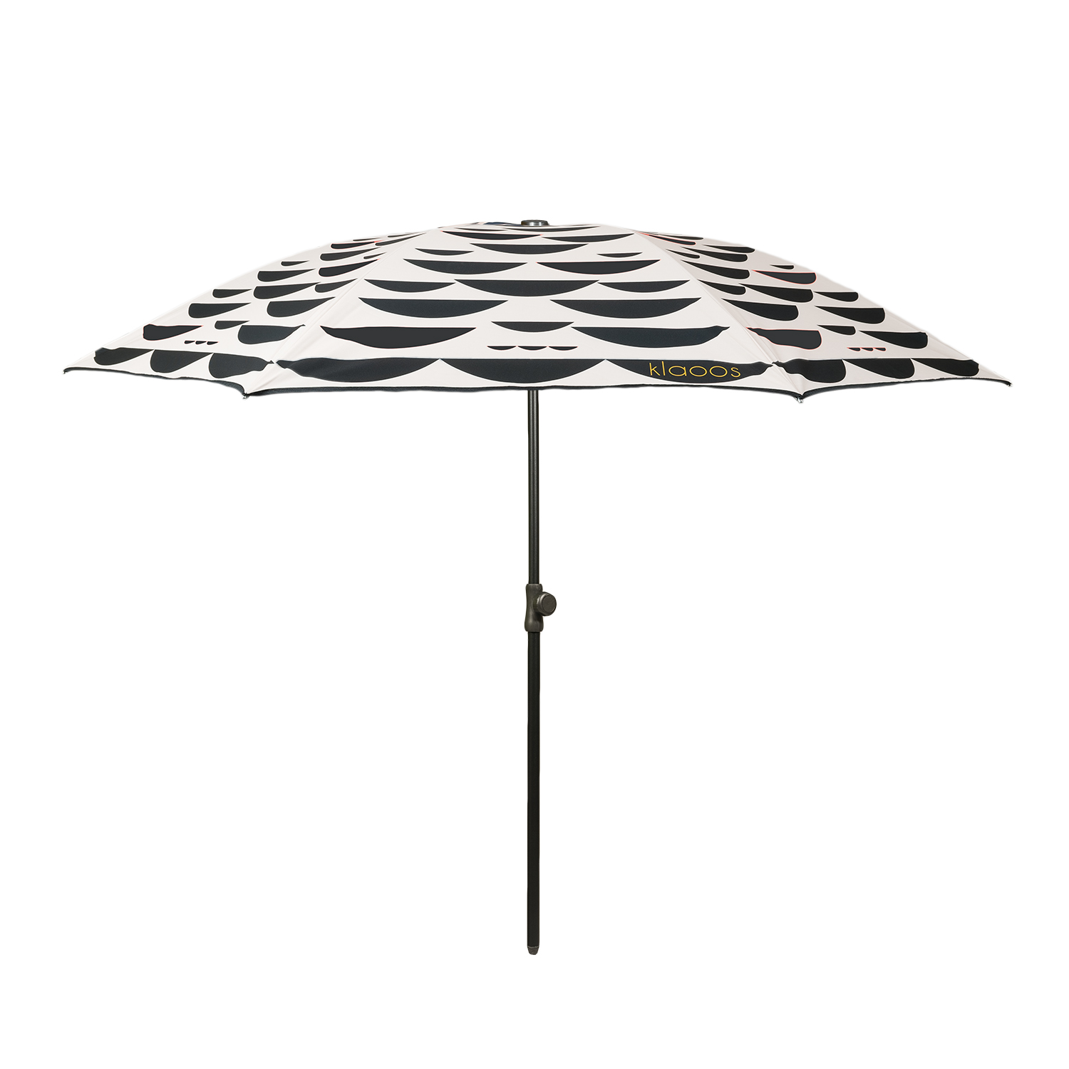 Parasol écoresponsable en toile imperméable noir crème (photo) Parasol écoresponsable en toile imperméable noir crème