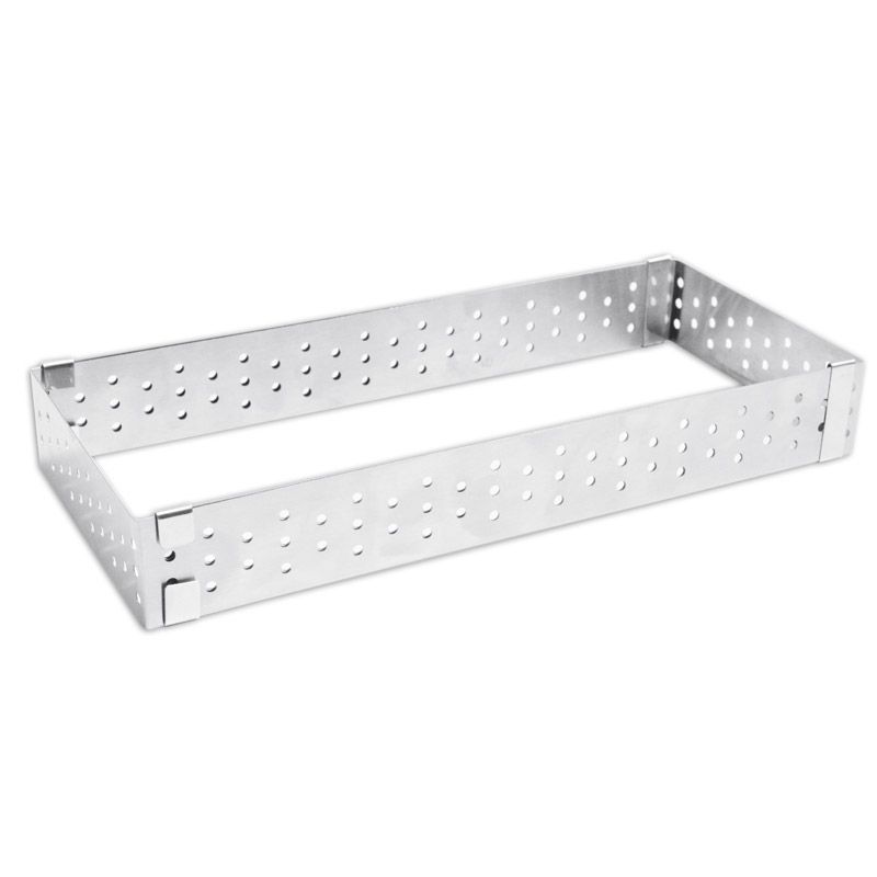 Cadre à tarte rectangulaire extensible en inox 22/42 cm Cadre à tarte rectangulaire extensible en inox 22/42 cm