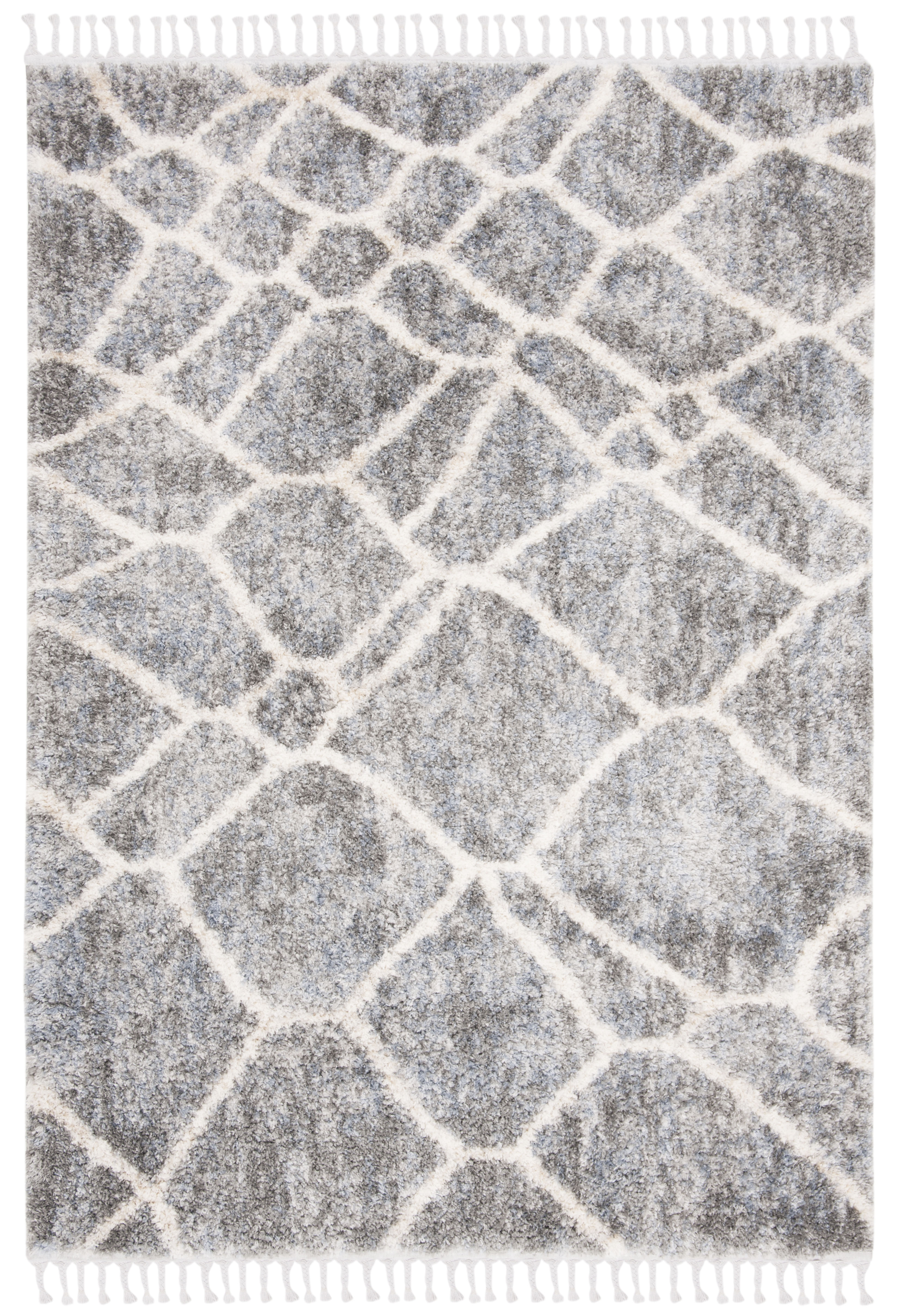 Tapis de salon interieur en gris & crème, 183 x 274 cm Tapis de salon interieur en gris & crème, 183 x 274 cm