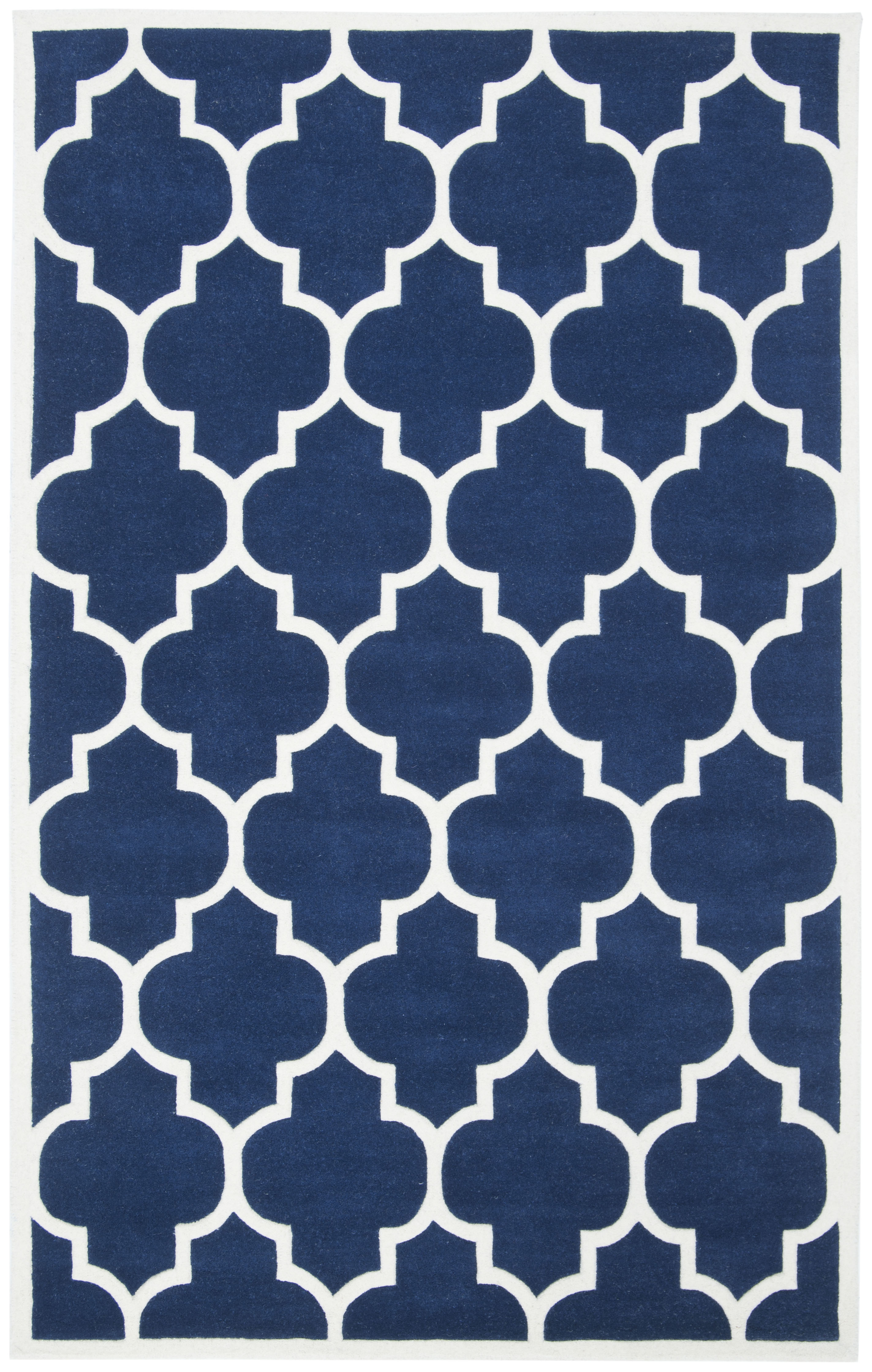 Tapis de salon moderne bleu foncé et ivoire 152x243 Tapis de salon moderne bleu foncé et ivoire 152x243