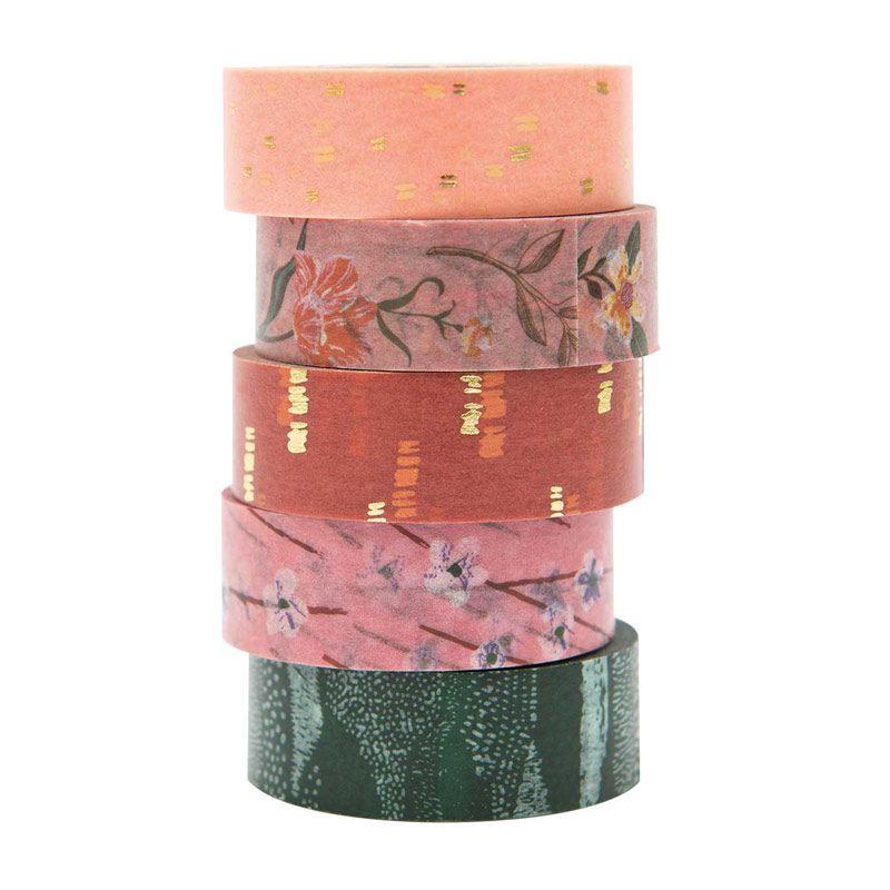 5 masking tapes nature et fleurs 5 masking tapes nature et fleurs