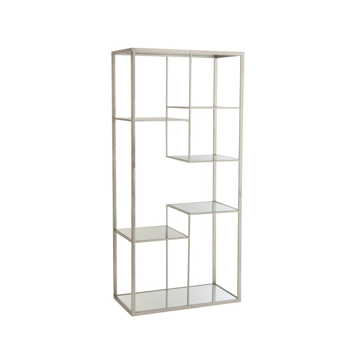 Etagère moderne en métal et verre