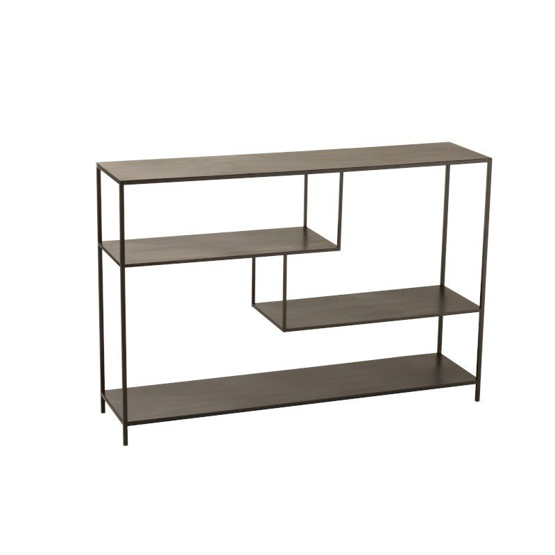 Etagère basse en métal noir