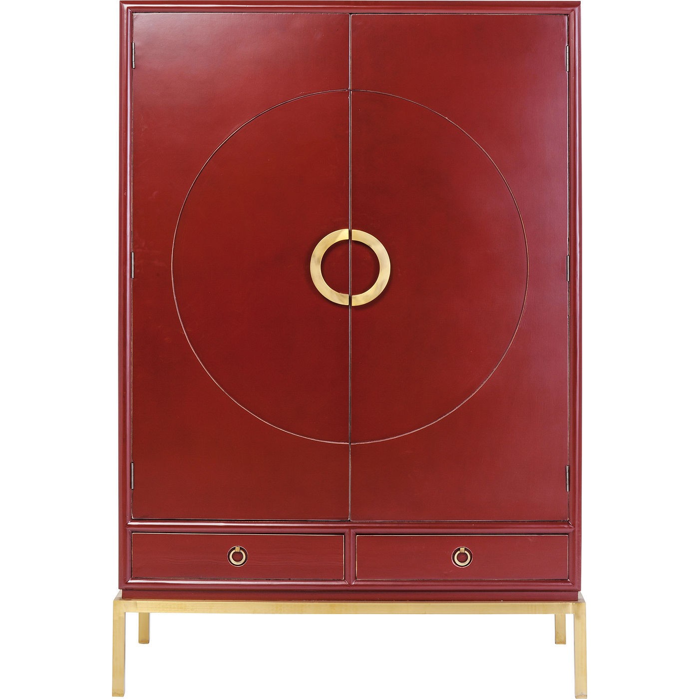 Armoire 2 portes 2 tiroirs en peuplier rouge (photo) Armoire 2 portes 2 tiroirs en peuplier rouge