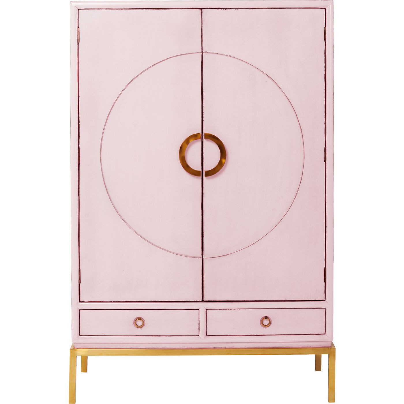 Armoire 2 portes 2 tiroirs en peuplier rose (photo) Armoire 2 portes 2 tiroirs en peuplier rose