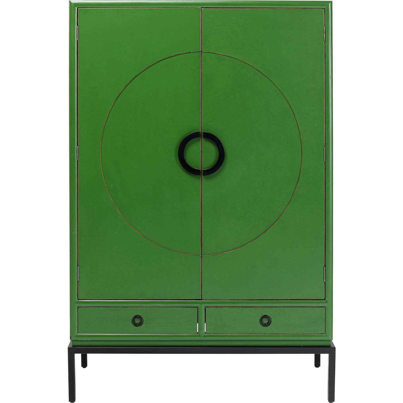 Armoire 2 portes 2 tiroirs en peuplier vert (photo) Armoire 2 portes 2 tiroirs en peuplier vert