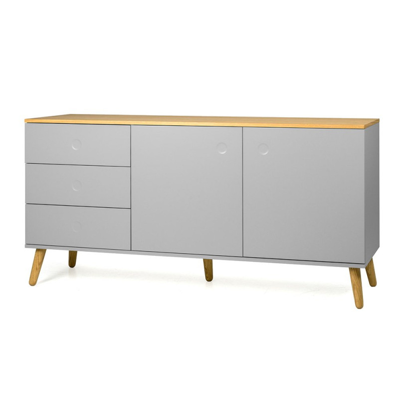 Buffet bas design style scandinave 162cm Gris