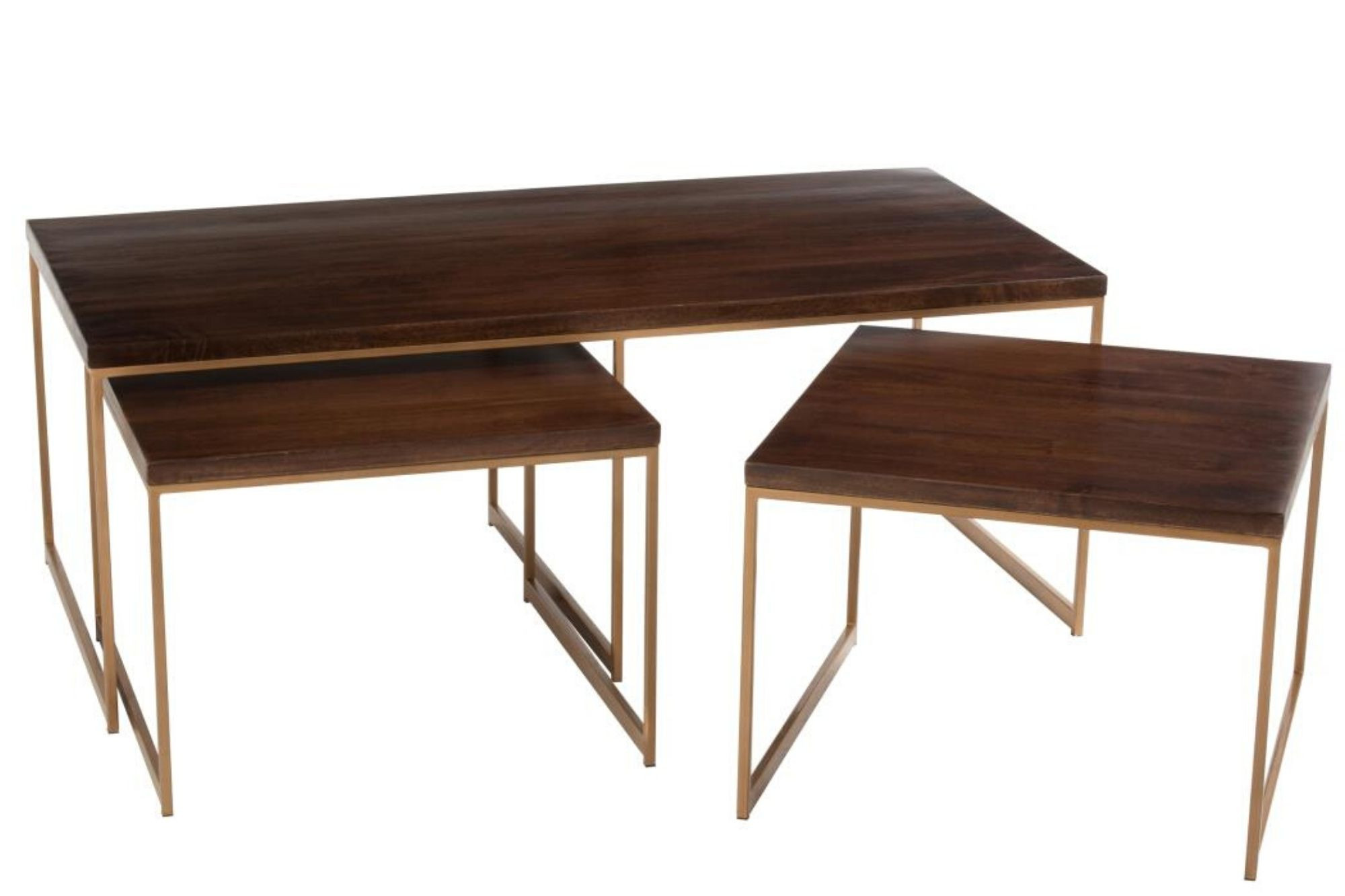 Lot de 3 tables basses encastrables en bois