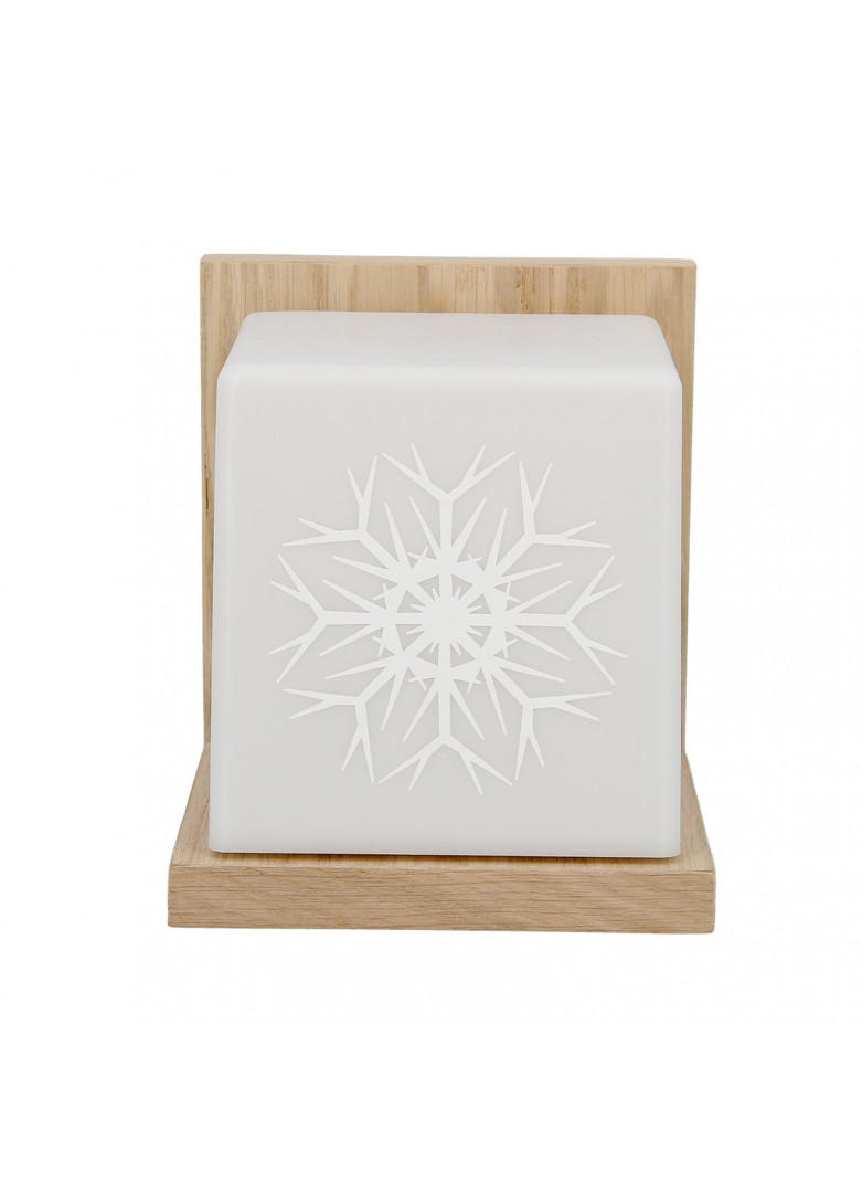 Applique cubique blanche et bois Applique cubique blanche et bois