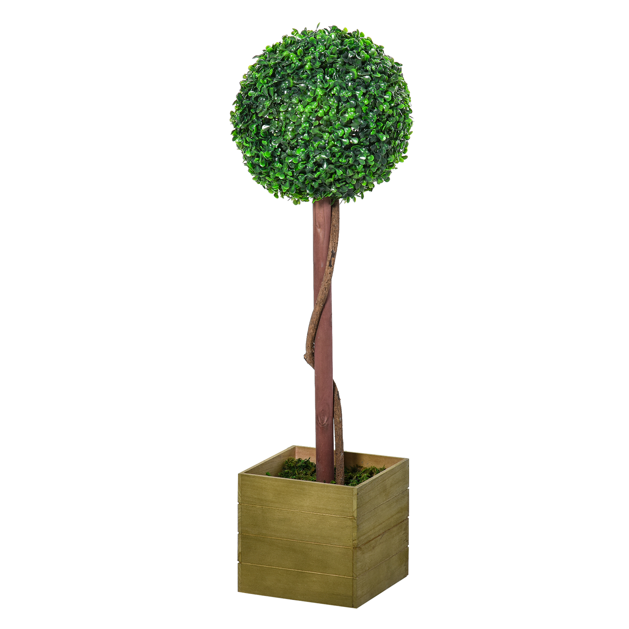 Buis artificiel en forme de boule pot inclus Buis artificiel en forme de boule pot inclus